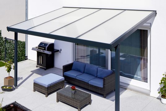 
                                                            Pergola premium 4x3m acrylique klima blue
                                                    