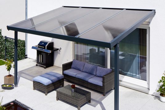 
                                                            Pergola premium 4x3m polycarbonate bronce
                                                    